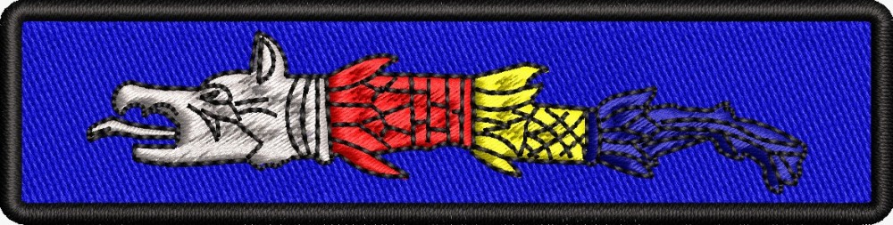 Patch-uri militare  / EMBLEMA CAP DACIC TRICOLOR 2